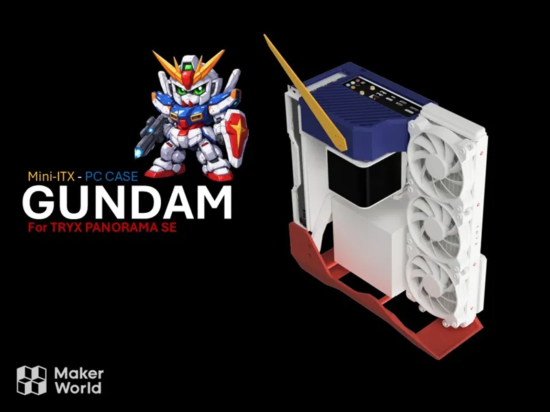 Mini-ITX Gundam PC CASE - TRYX PANORAMA SE MOD
