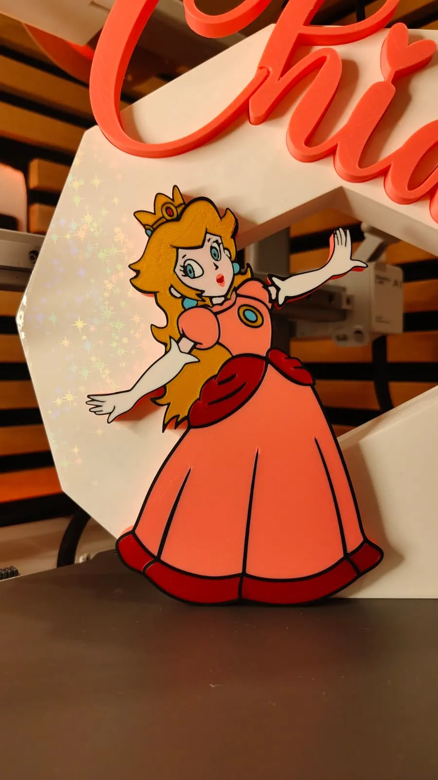 Princesse Peach pour lettres et plaques nominatives 3D - Modèle d ...