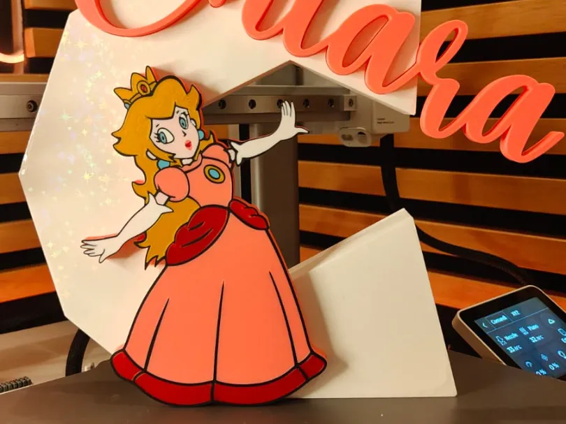 Princesse Peach pour lettres et plaques nominatives 3D - Modèle d ...
