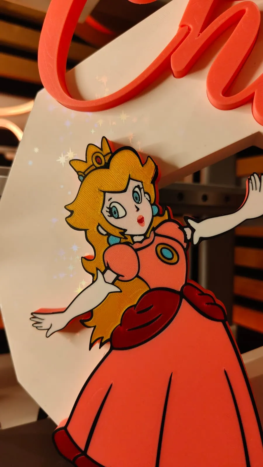Princesse Peach pour lettres et plaques nominatives 3D - Modèle d ...