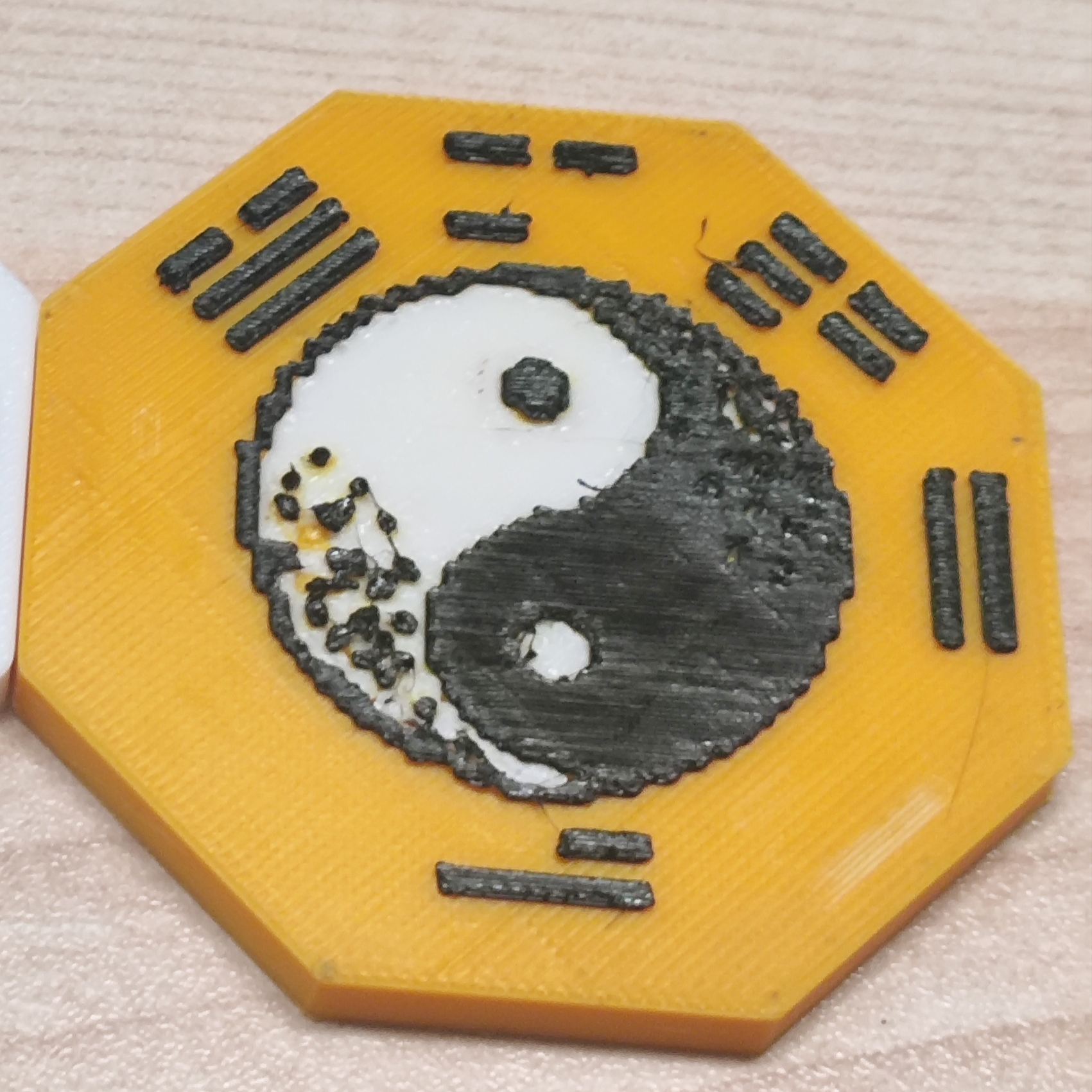 Miniatura 1 do modelo 3D 杯中太极—像素八卦杯垫