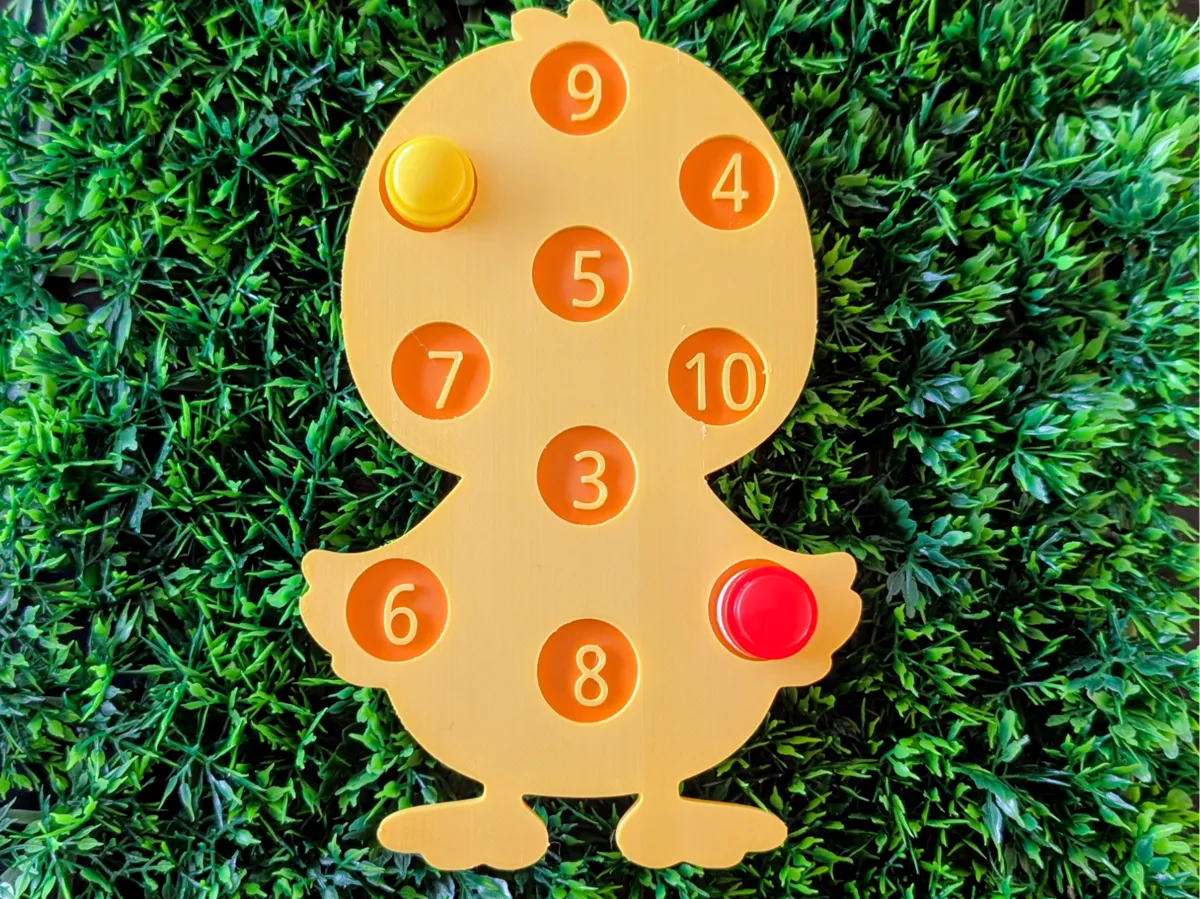 duck with numbers for stacking caps - Free 3D Print Model - MakerWorld