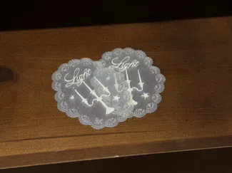 仿欧根纱蕾丝书签