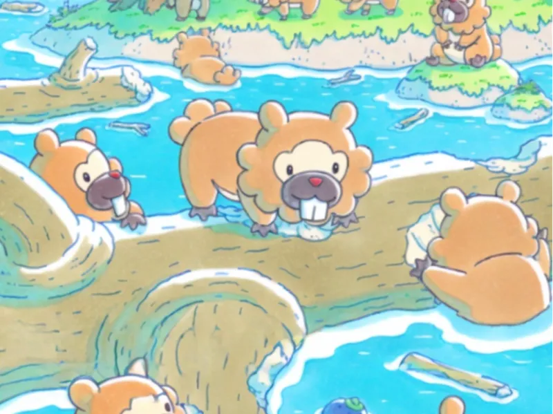 Bidoof light and card stand