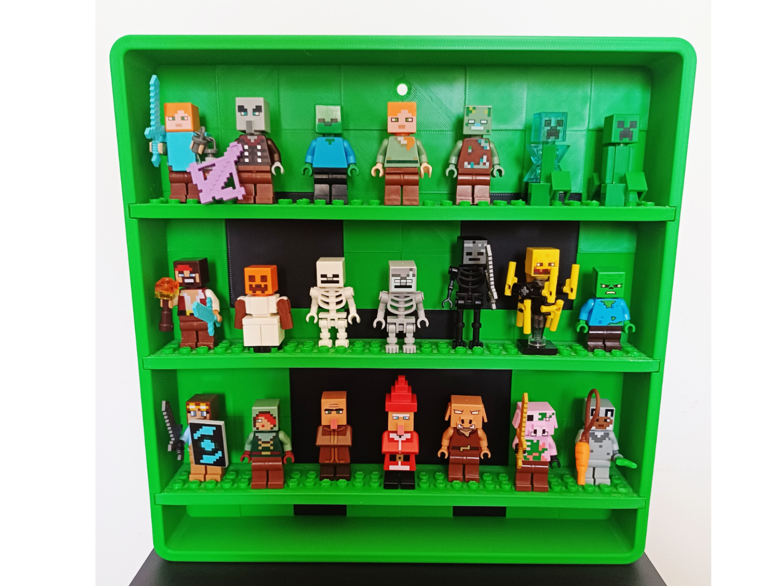 Minecraft Creeper Brick minifigure Stand Display