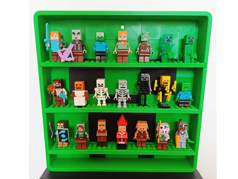 Minecraft Creeper Brick minifigure Stand Display