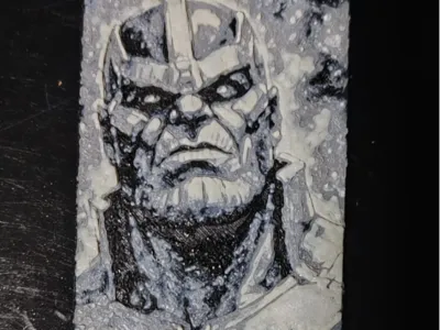 Bookmark - Thanos - Black and White