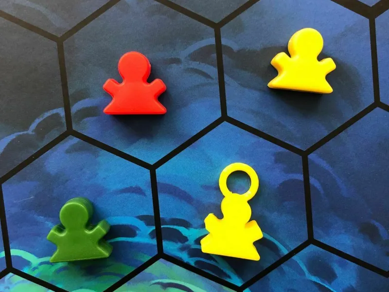 Escape from Atlantis / The island meeples keyrings