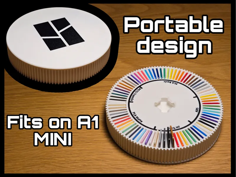 Portable filament swatch display