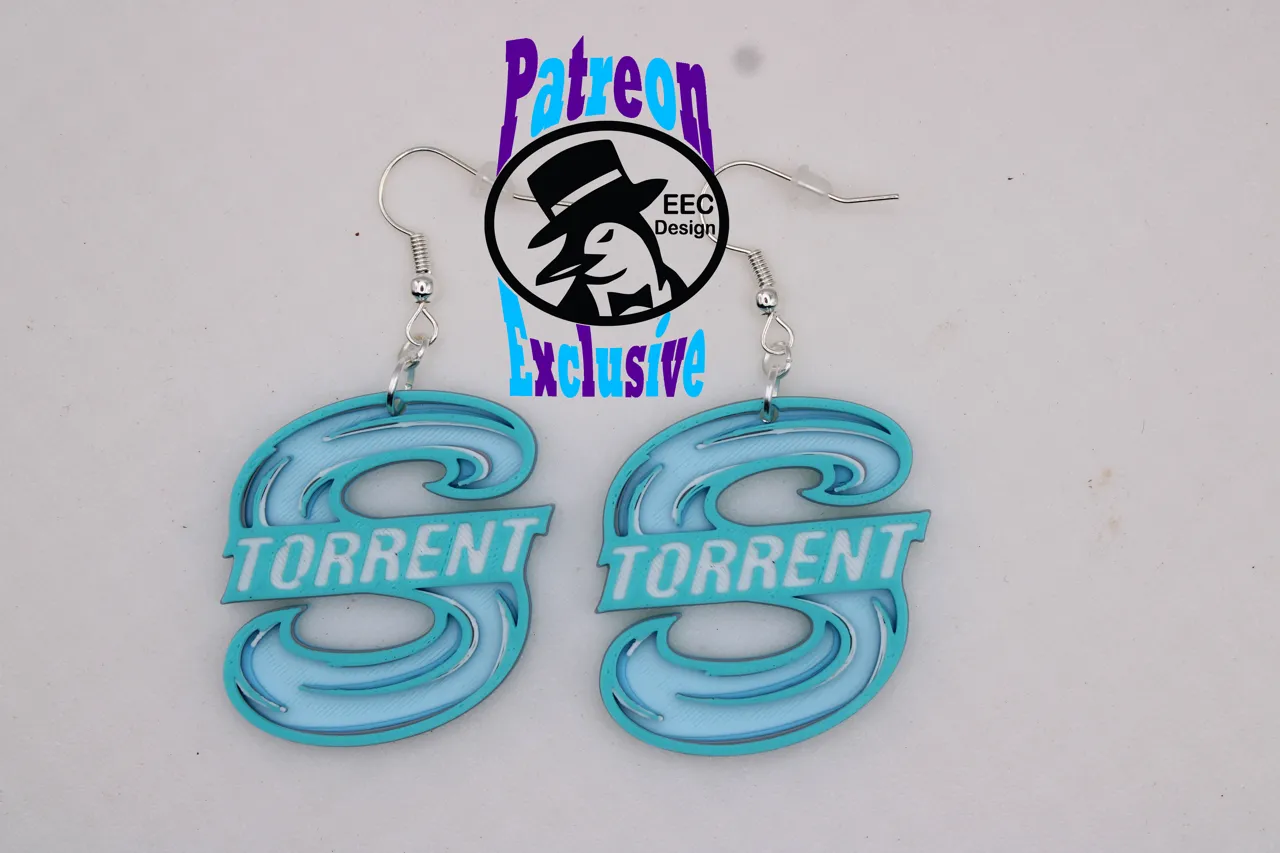 PWHL Logo Earring view 3