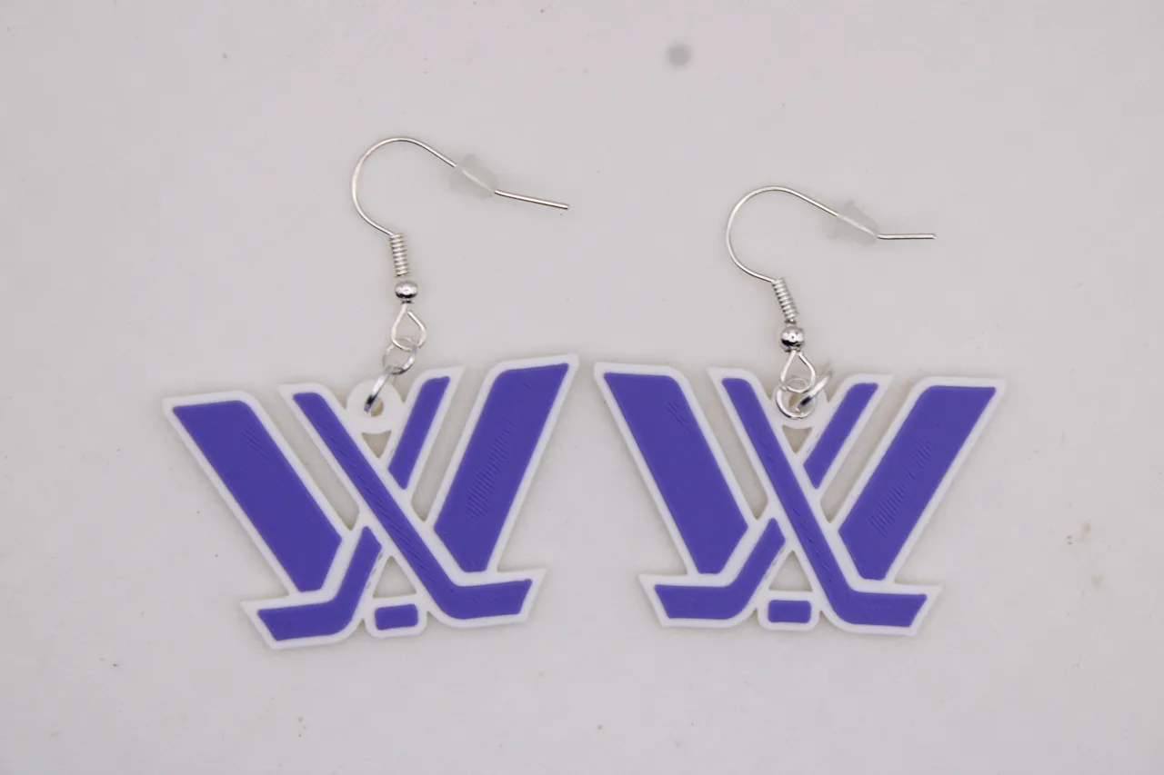 PWHL Logo Earring view 2