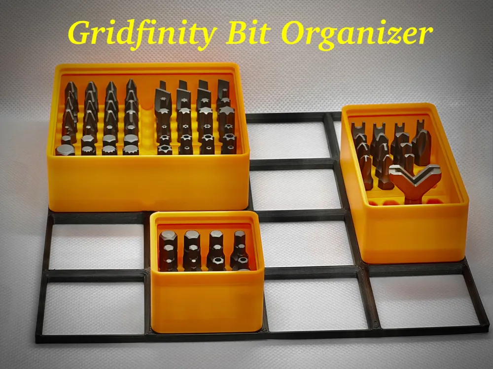 Gridfinity Stackable Hex Bit Organizer (8 sizes) by MaxLayers ...