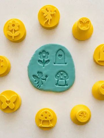 Letrero o emblema decorativo: Fairy Garden Play Dough Stamps | 9 Piece Set — vista de referencia 2