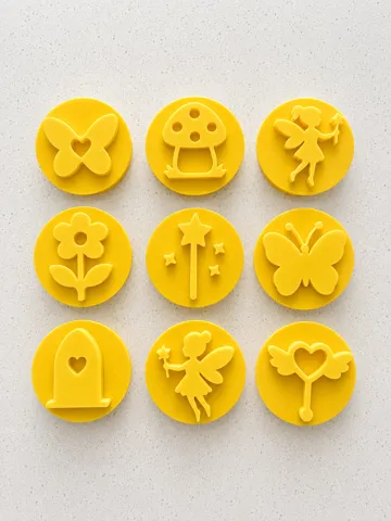 Letrero o emblema decorativo: Fairy Garden Play Dough Stamps | 9 Piece Set — vista de referencia 3