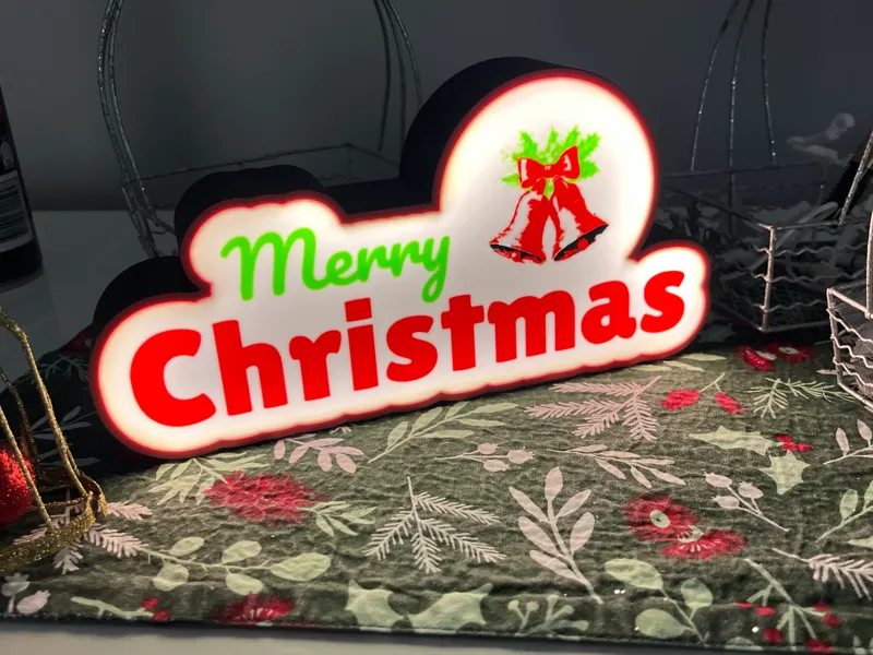 DIY Merry Christmas LED Light Box