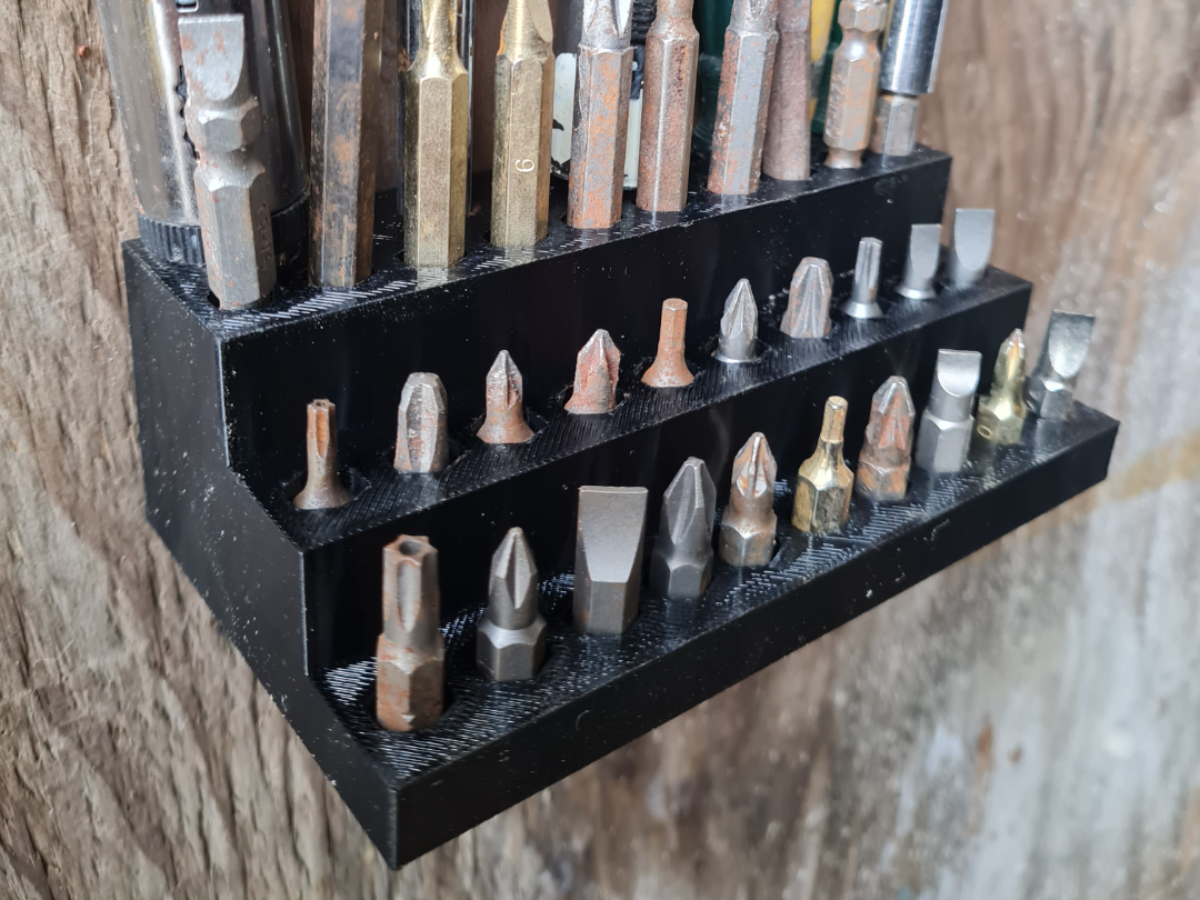 Wall-Mounted Screwdriver & 30-Bit Organizer