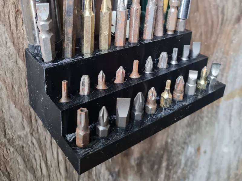 Wall-Mounted Screwdriver & 30-Bit Organizer