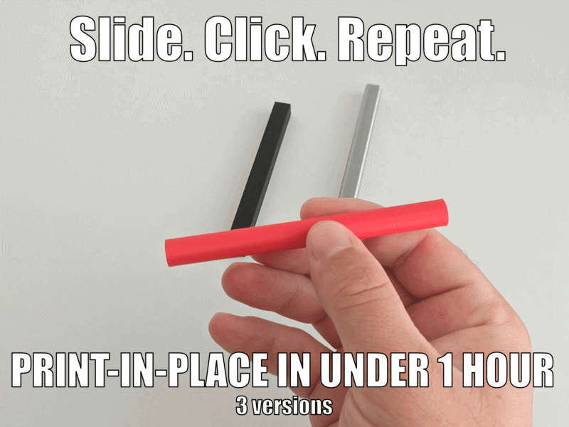 Slide & Click Fidget | Print-in-Place | 3 Styles