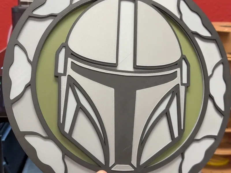 Mando 3D Stacked Sign STL