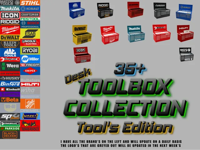 35+ Desk Toolbox Tools Edition milwaukee mac ryobi