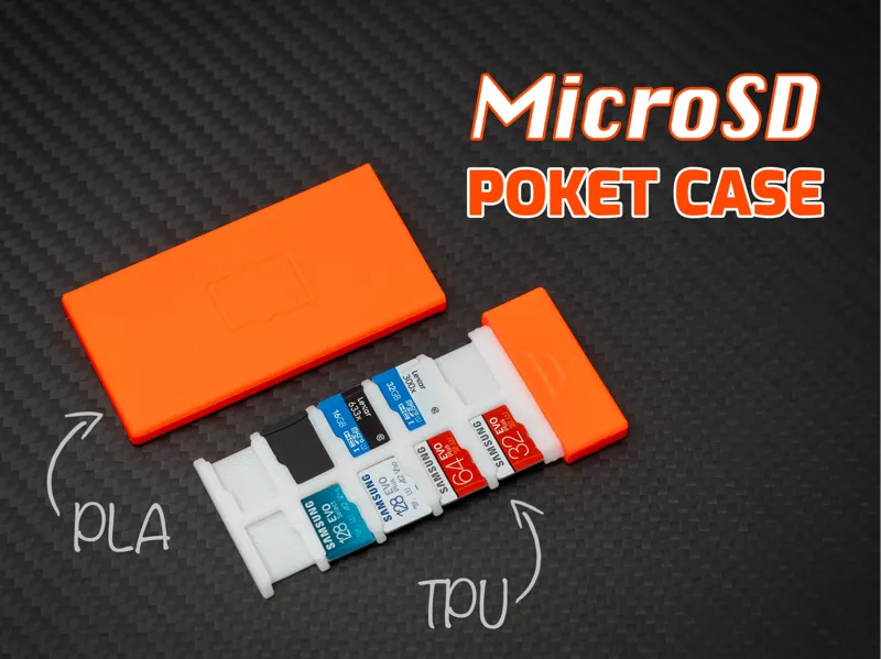 MicroSD memory Card protective pocket case
