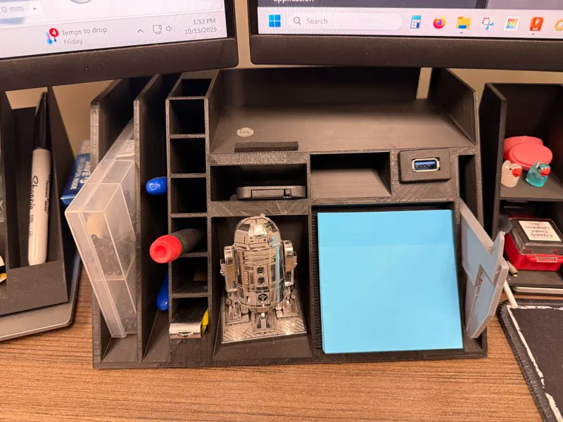 USB Under Screen Desk Organizer