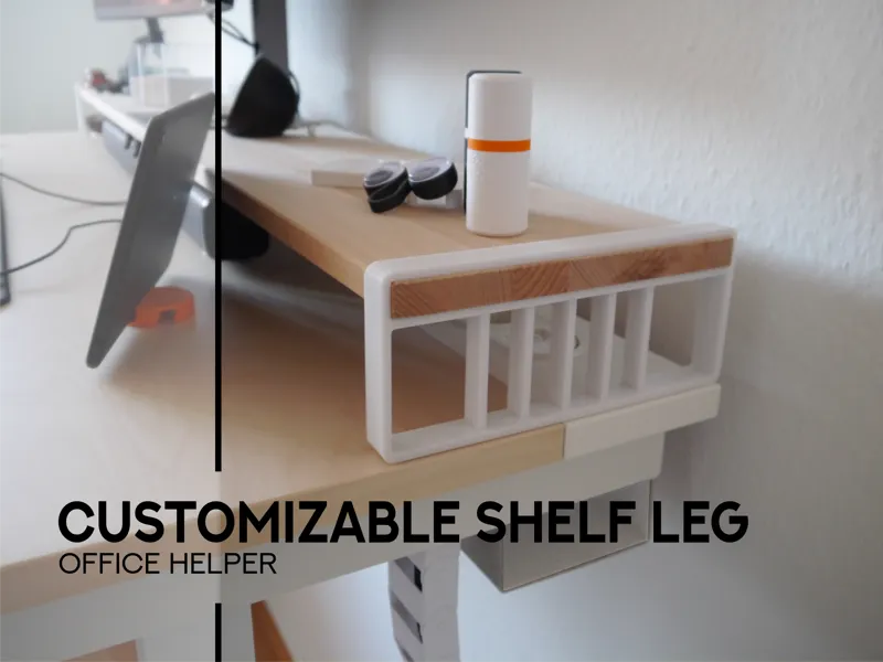 customizable shelf leg - office helper