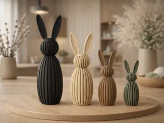 Japandi Easter Bunny - Part Classic - Modern Decor