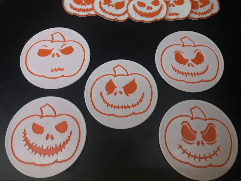 Jack-o-Coasters - Evil Jack Pumpkin Drink Coasters