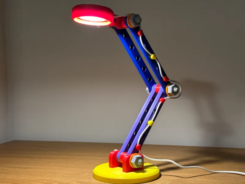 Construction Toy Inspired LED Lamp - Meccano Style