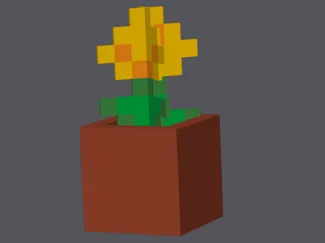 Minecraft Potted Dandelion