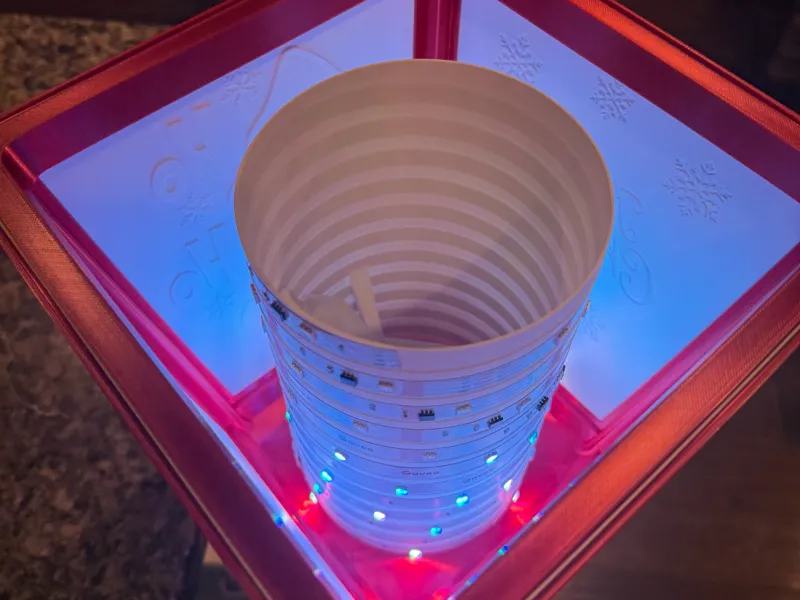 LARGE LED Strip Holder For Festive Lamppost