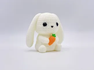 Knitted Bunny with Carrot