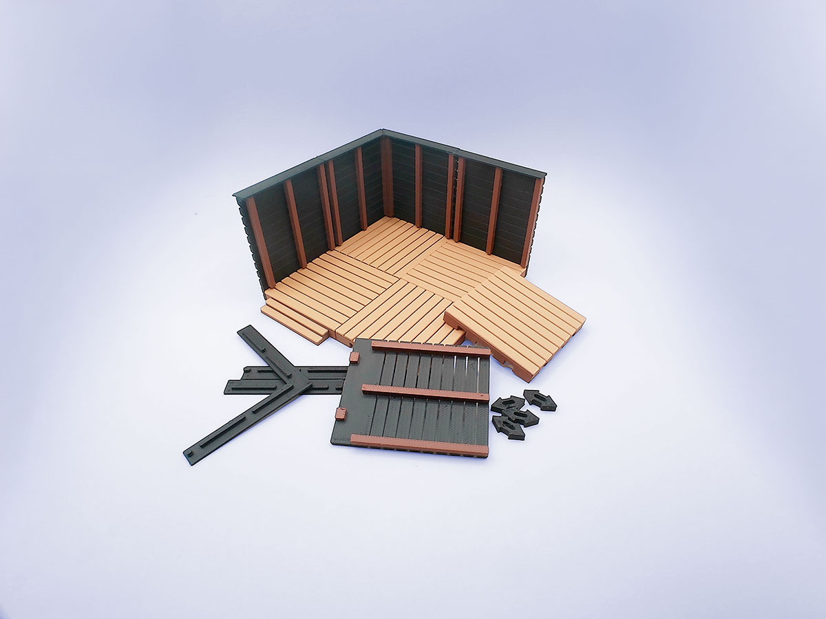 DIY Modular Wooden Patio - Porch System 1:12 1:18 - 1