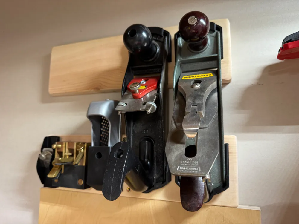 Hand Block Plane and Drywall Rasp Wall Mounts by baldconn - MakerWorld