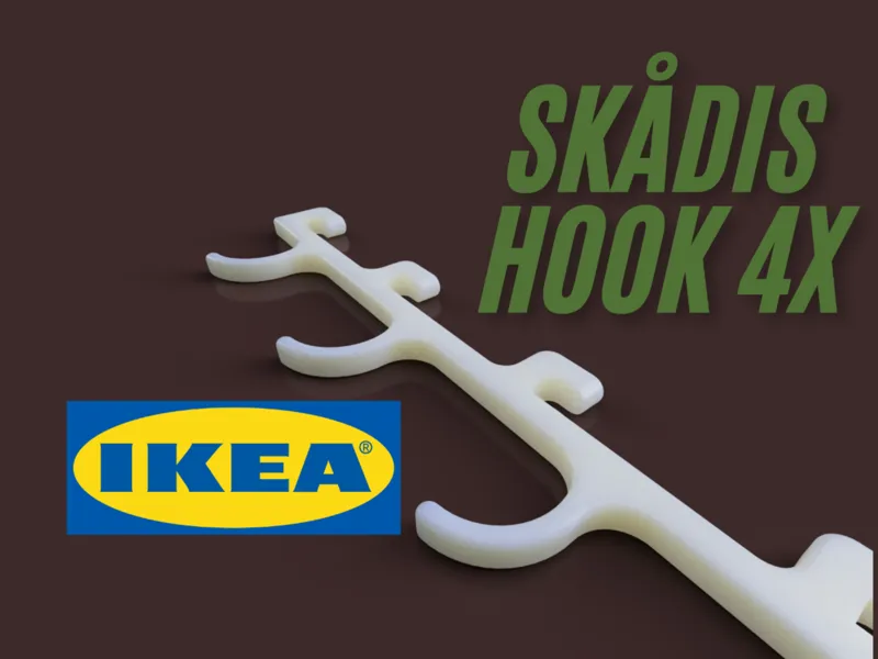 IKEA SKÅDIS 4x Haken – 4x TreeHooks