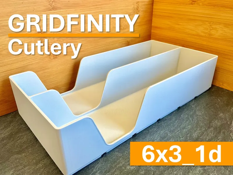 6x3 (1d) Gridfinity Besteck Organizer