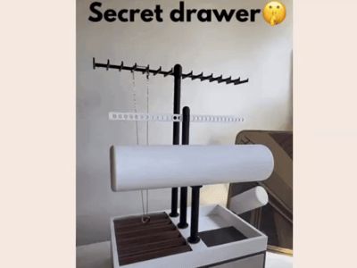 Elegant Jewelry Box with Secret Drawer