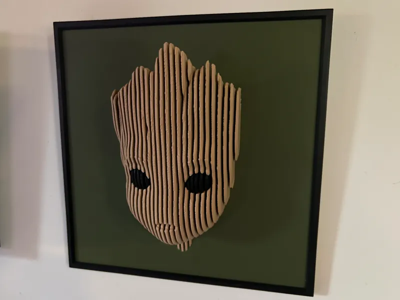 Groot layered sculpture black eyes