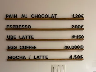 Custom Coffee Menu  - Letter Board | Parametric