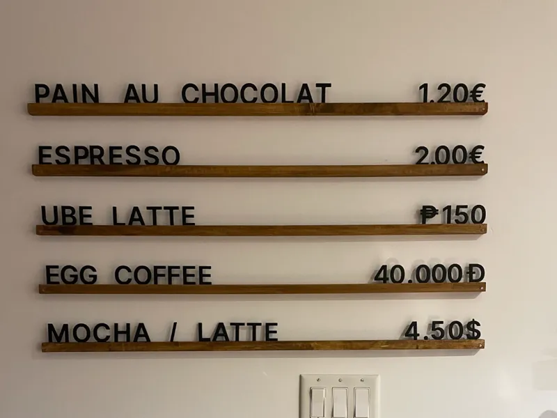 Custom Coffee Menu  - Letter Board | Parametric
