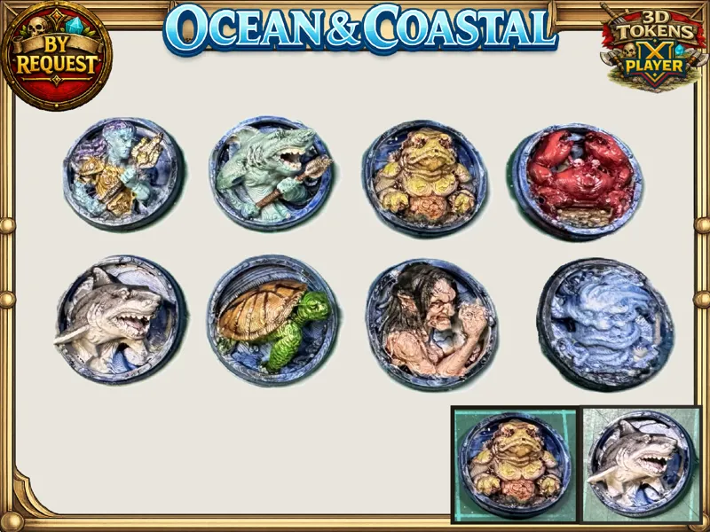 Ocean & Coastal: 3D Token Monster Compendium Vol 6
