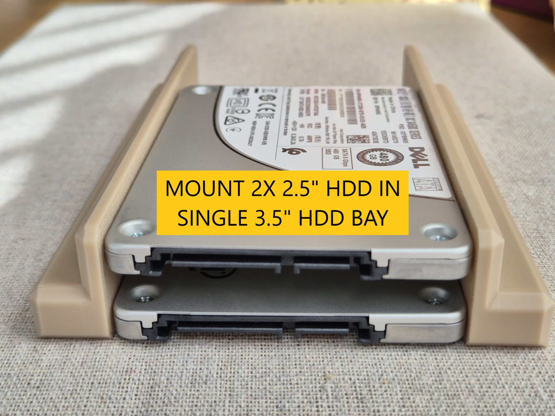 2X 2.5" HDD/SSD TO 3.5" HDD BAY ADAPTER