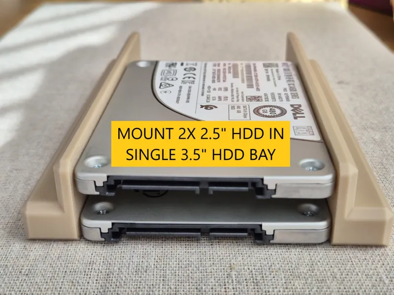 2X 2.5" HDD/SSD TO 3.5" HDD BAY ADAPTER