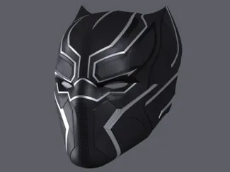 Black Panther Helmet Split into 5 parts