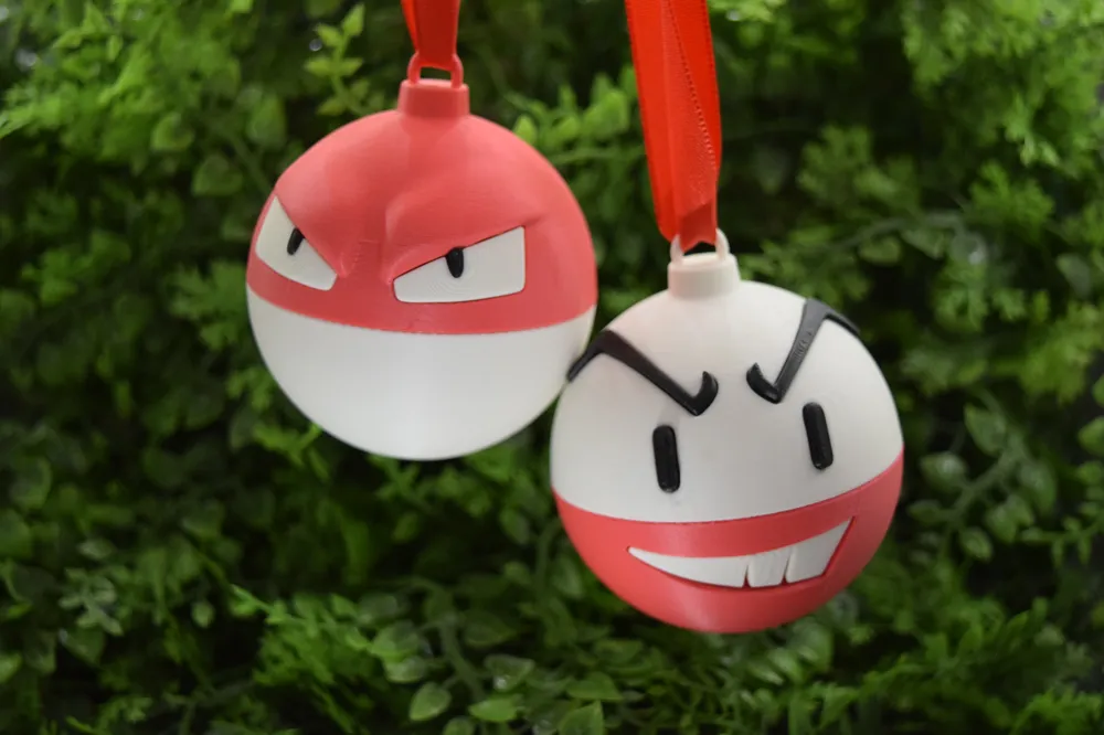 Voltorb Christmas Ball Ornament - Free 3D Print Model - MakerWorld