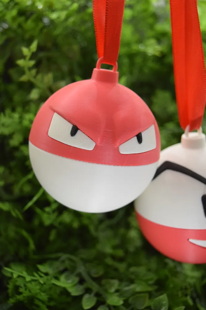 Voltorb Christmas Ball Ornament - Free 3D Print Model - MakerWorld