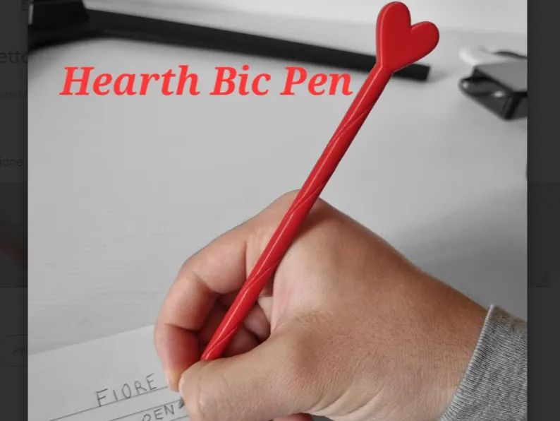 Bic Pen with Hearth