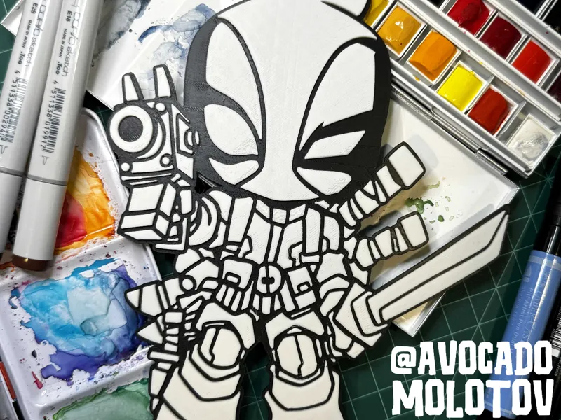 Chibi Deadpool Wall Art