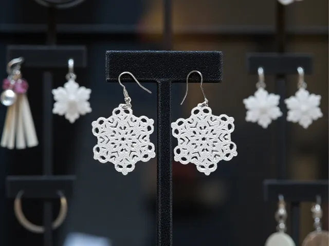 Snowflake heartfelt earrings
